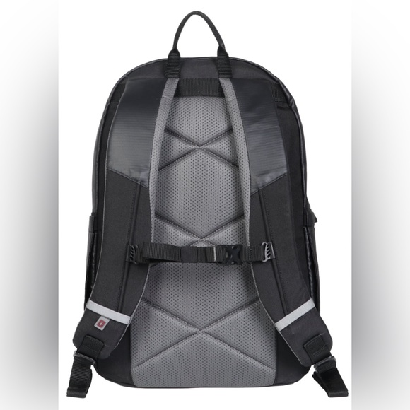 Swiss Tech Unisex Bungee 20 Liter Backpack for School or Work, Black - Picture 2 of 12